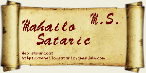 Mahailo Satarić vizit kartica